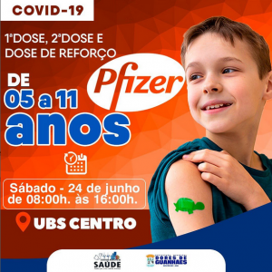 👩‍⚕️👨‍⚕️ Atenção, pais e responsáveis! A vacina da Pfizer contra a Covid-19 já está liberada pela Anvisa para crianças de 5 a 11 anos de idade.
