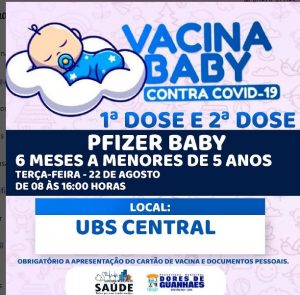 👶🏻 Atenção, pais e responsáveis! A vacinação Pfizer Baby está chegando em Dores de Guanhães !