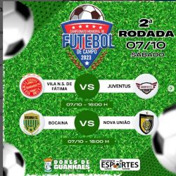 🏆 A emoção do futebol continua em Dores de Guanhães, com a segunda rodada do campeonato Municipal 2023.