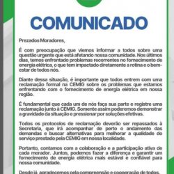 Contamos com a colaboração e participação ativa de cada morador.